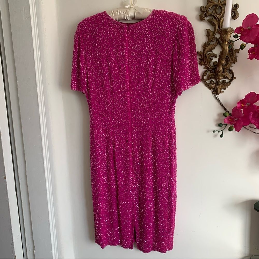 VINTAGE SILK DRESS - Picture 4 of 16